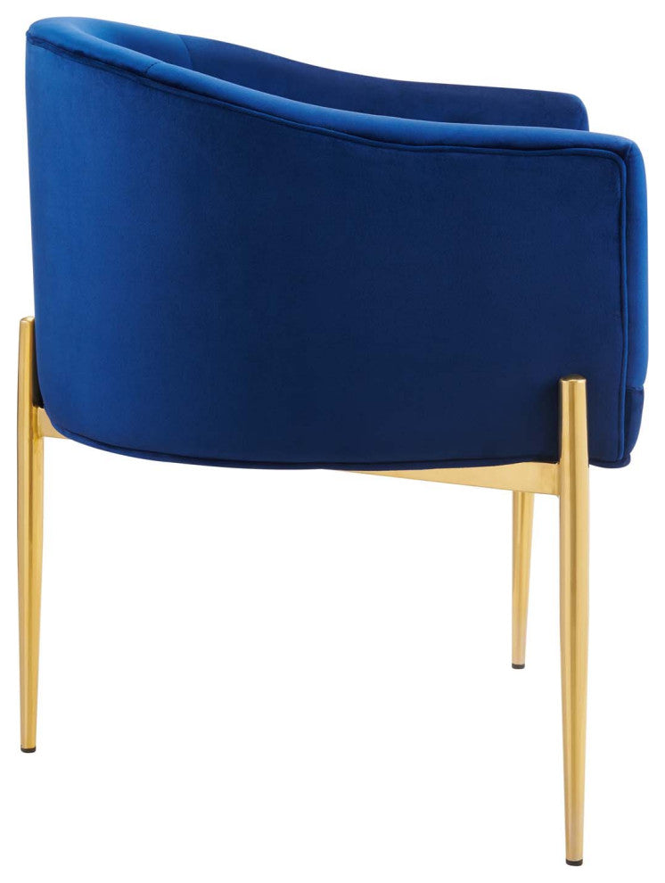 Savour Tufted Performance Velvet Accent Chairs - Set of 2-Navy