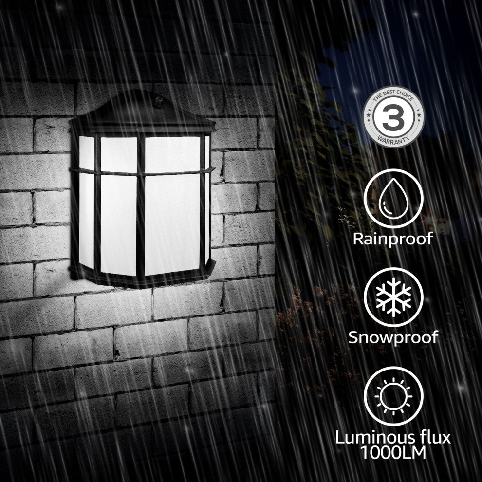 4-Pack 3CCT Outdoor Wall Light, Dusk to Dawn