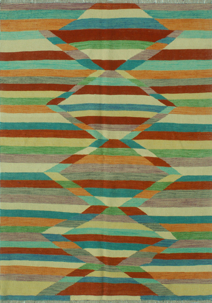 Winchester Kilim Duygu Gray/Ivory Rug, 4'7x6'5