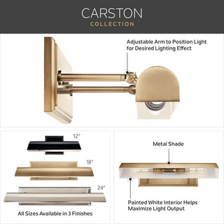 Carston 1 Light Picture Light, Champagne Bronze, 18"