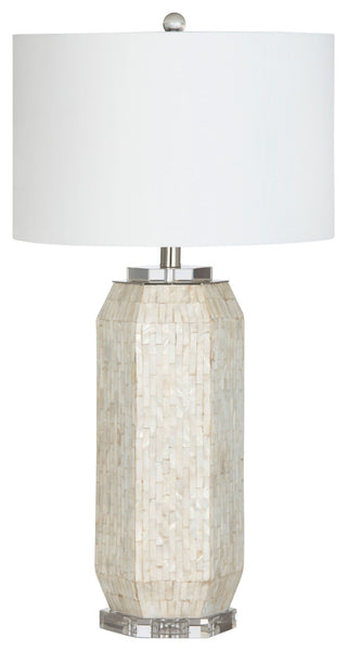 Remini 31" Table Lamp With Drum Shade, Gray