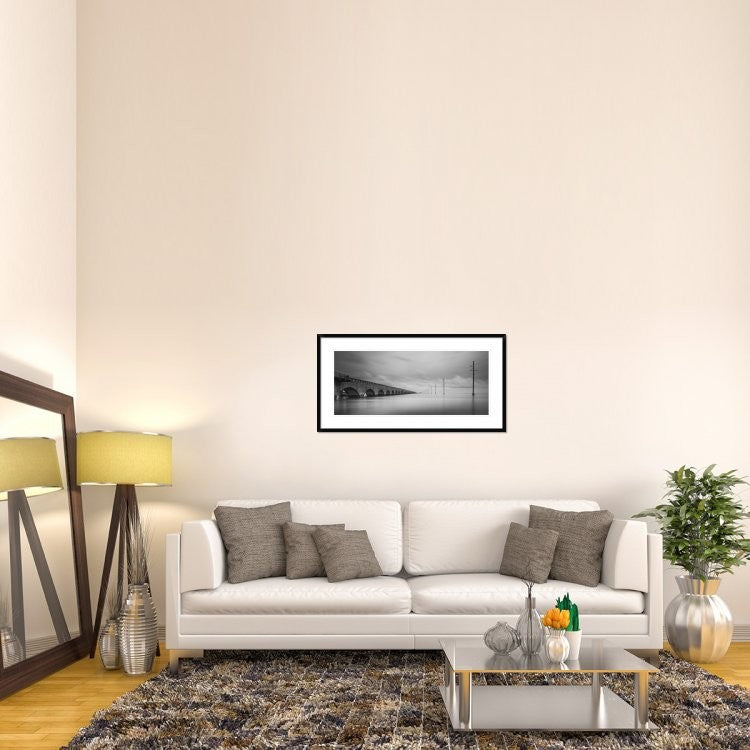 "Birds Talking" Framed Digital Print by Art Lionse, 44x23"