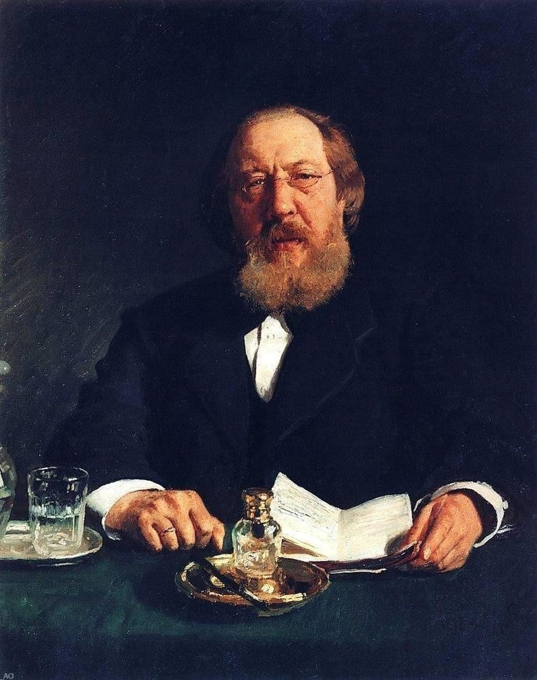 Ilia Efimovich Repin Portrait of poet and slavophile Wrapped Canvas, 20"x25"