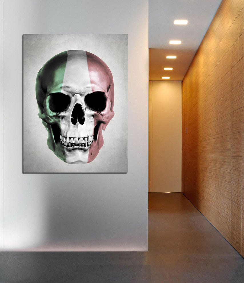 Cortesi Home "Italian Skull Gray" by Nicklas Gustafsson, Giclee Canvas, 26"x34"