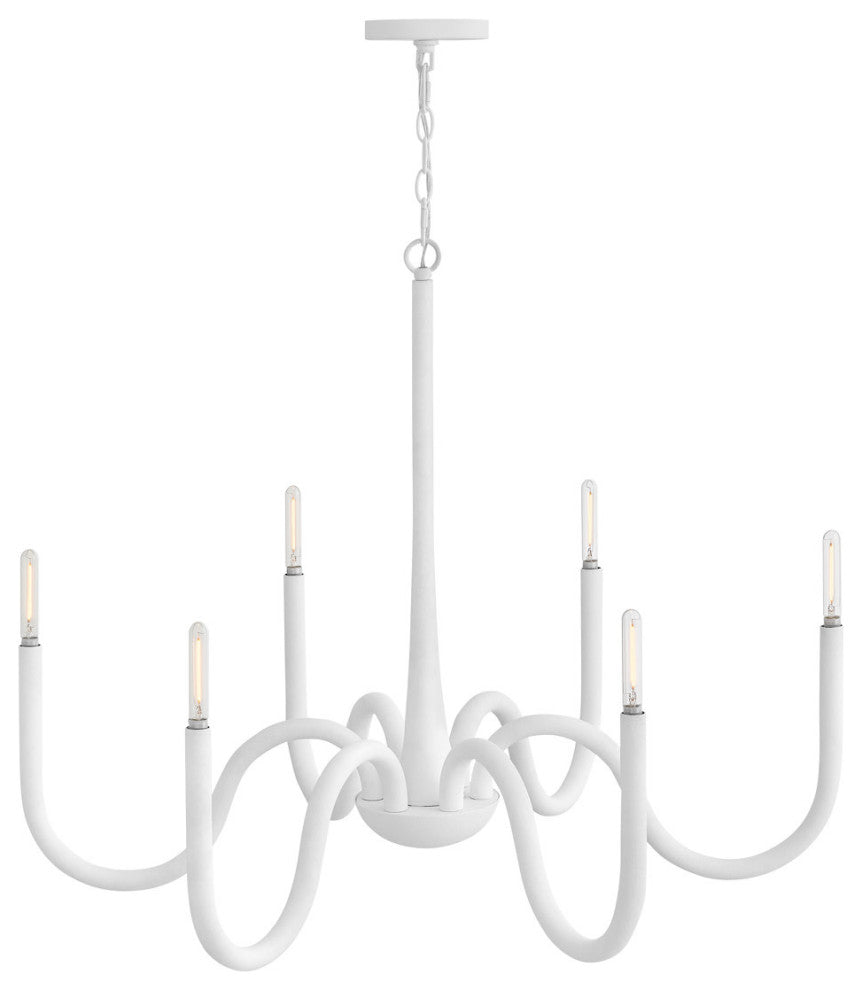 Hinkley Maris Large Chandelier, Textured Plaster