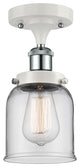 Innovations 916-1C-WPC-G52 1-Light Semi-Flush Mount, White, Polished Chrome