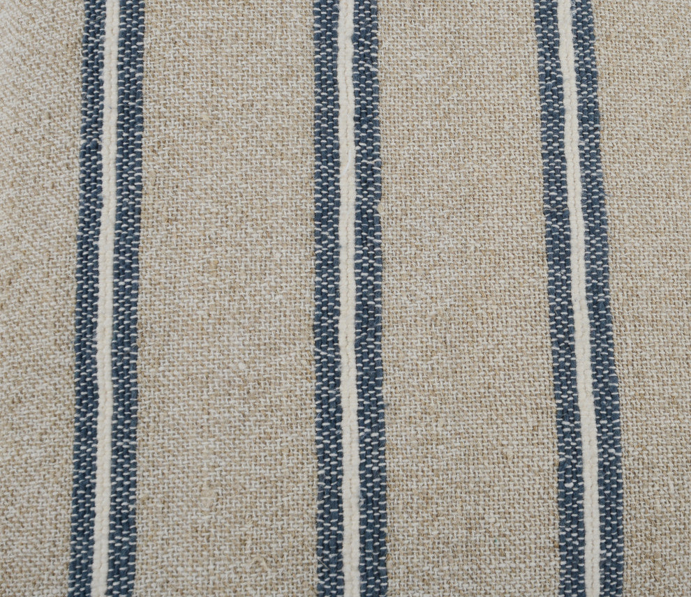 Demi 20" Square Throw Pillow, Natural Blue