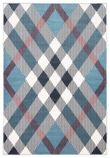 Aqua Kors Area Rug, Blue, 8'x10'
