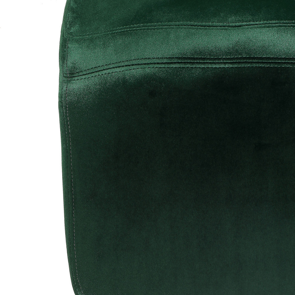 GDF Studio Rex Faux Snake Leather Brown Bar Stools, Set of 2, Emerald/Champagne Gold