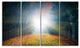 "Rising Sun Over Colorful Forest" Landscape Photo Wall Art, 4 Panels, 48"x28"