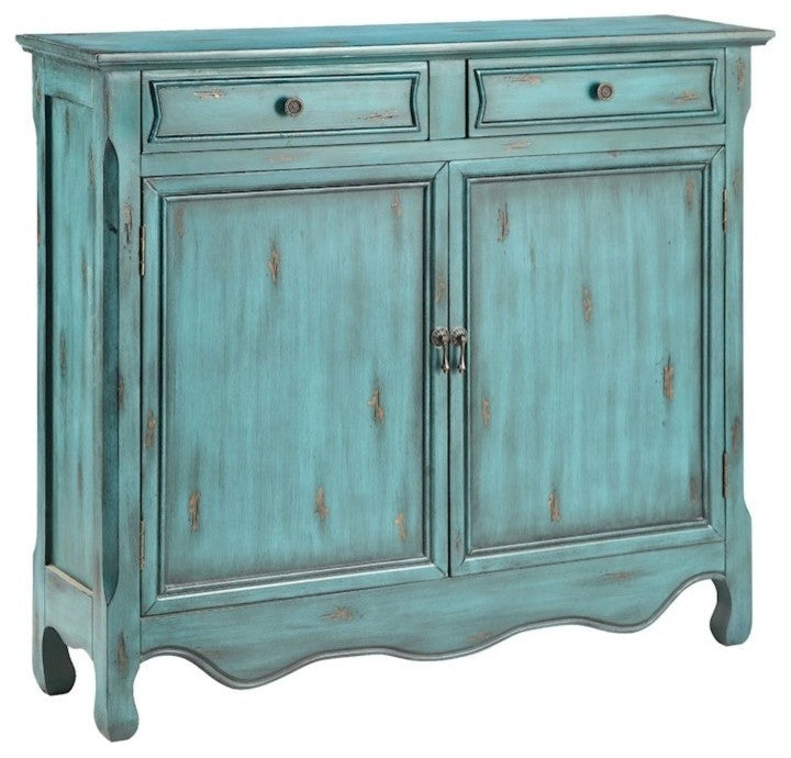 Stein World Claridon Cabinet, Hand Painted Blue