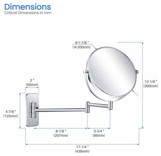 Circular Magnifying Makeup/shaving Mirror, Chrome