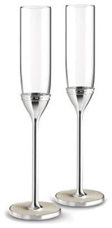 Vera Wang With Love Nouveau Toasting Flute, Set of 2, Pearl