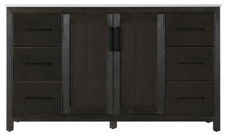 Home Living 60" Single Bathroom Vanity, Chocolate Oak