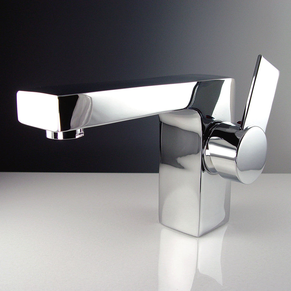 Fresca Isarus Single Hole Mount Bathroom Vanity Faucet-Chrome