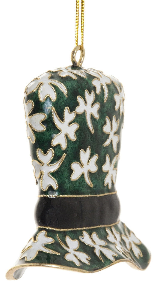 Cloisonne Shamrock Hat Ornament