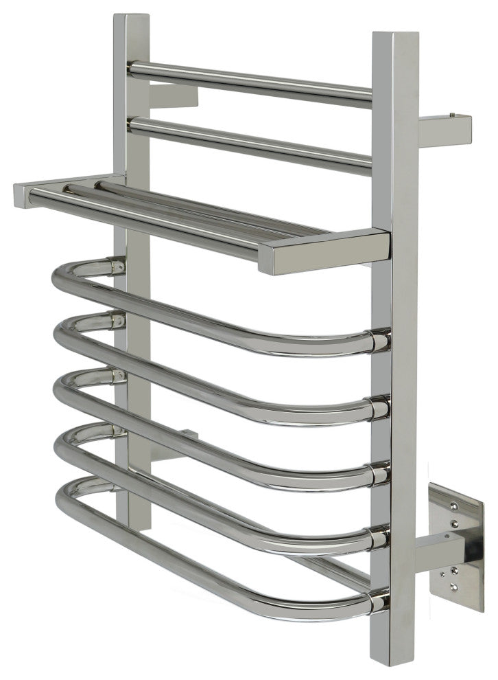 Maui Towel Warmer, Polished, Hardwired, 7 Bars