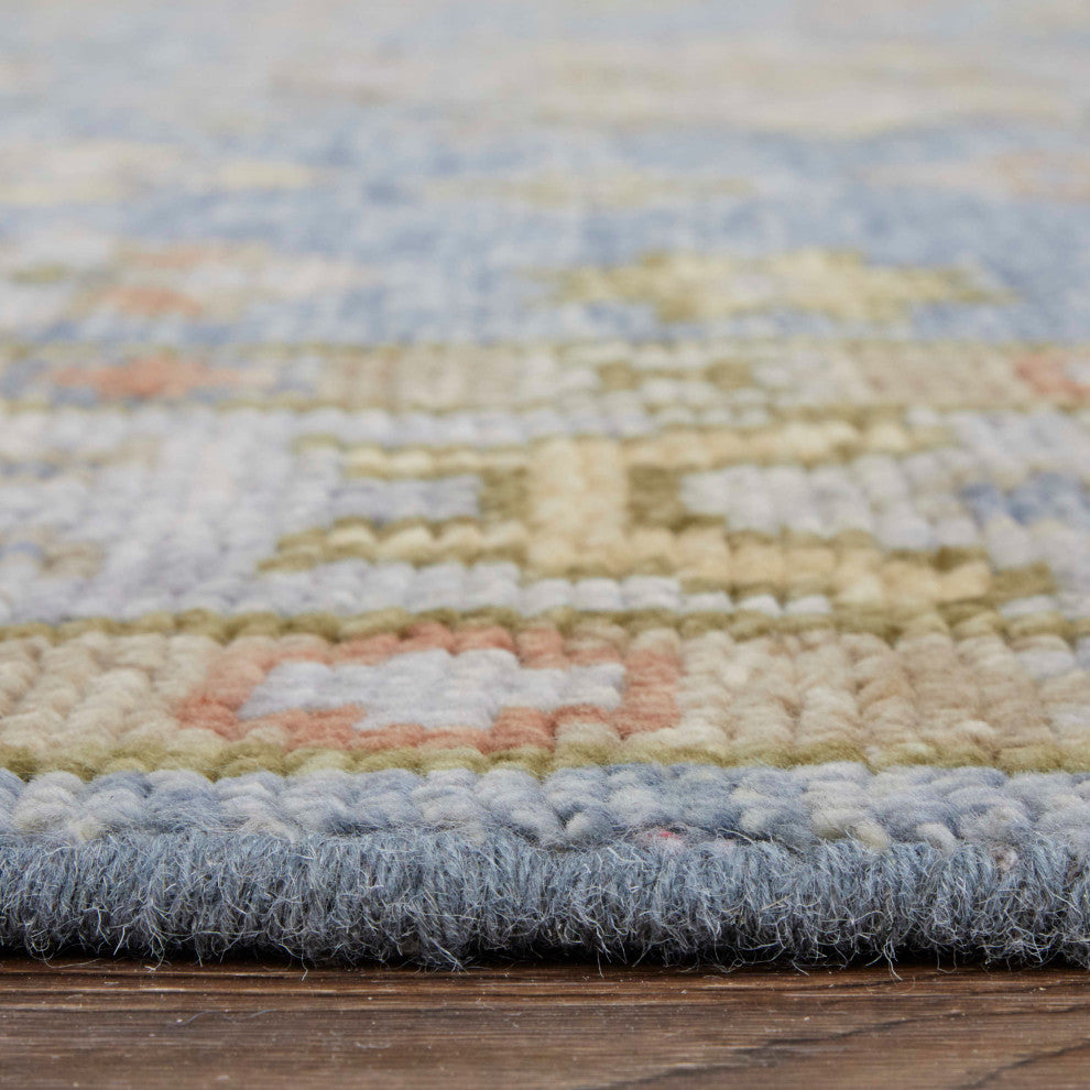 Foxboro R69CI Transitional/Bohemian & Craftsman Accent Rug, Blue, 3'x5'