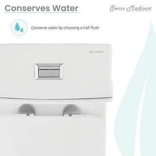 Concorde One-Piece Square Toilet Dual Flush 0.8/1.28 GPF, Glossy White