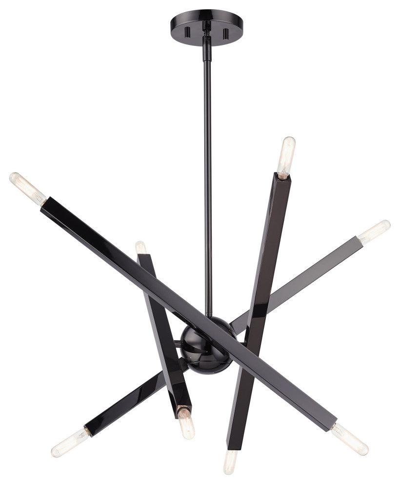 Black Chrome Modern, Urban, Sputnik, Dynamic, Timeless Chandelier