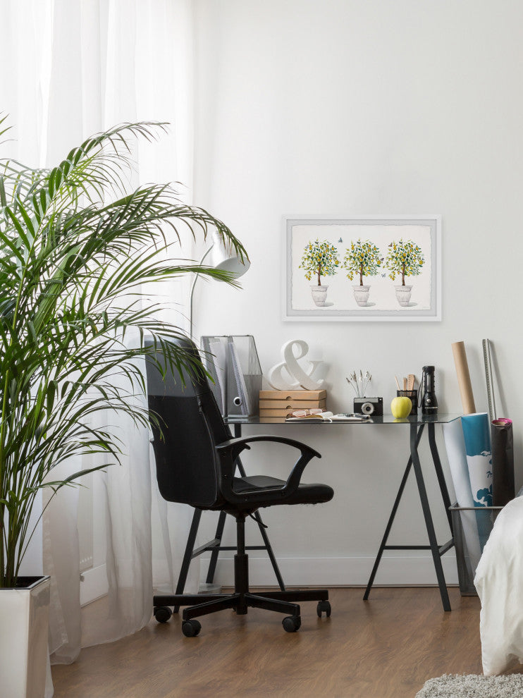 "Tree, a Pot" Framed Painting Print