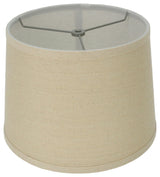 French Drum Lamp Shade, 10x12x8.5", Natural
