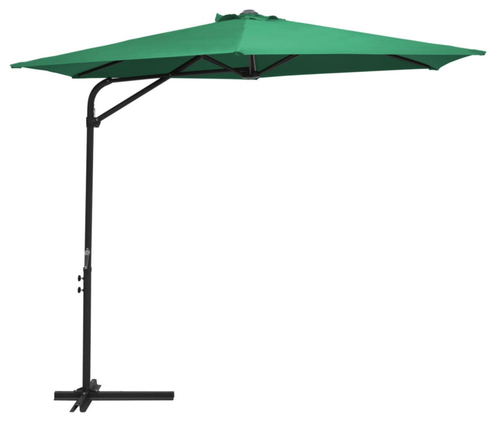 Vidaxl Outdoor Parasol With Steel Pole 118.1" Green