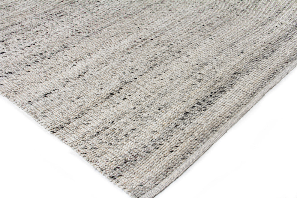 Hesse Handwoven Polyester and Cotton Silver Area Rug