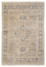 Weave & Wander Ramey Vintage Space Dyed Wool Rug, Tan/Gray, 5'x7'6"