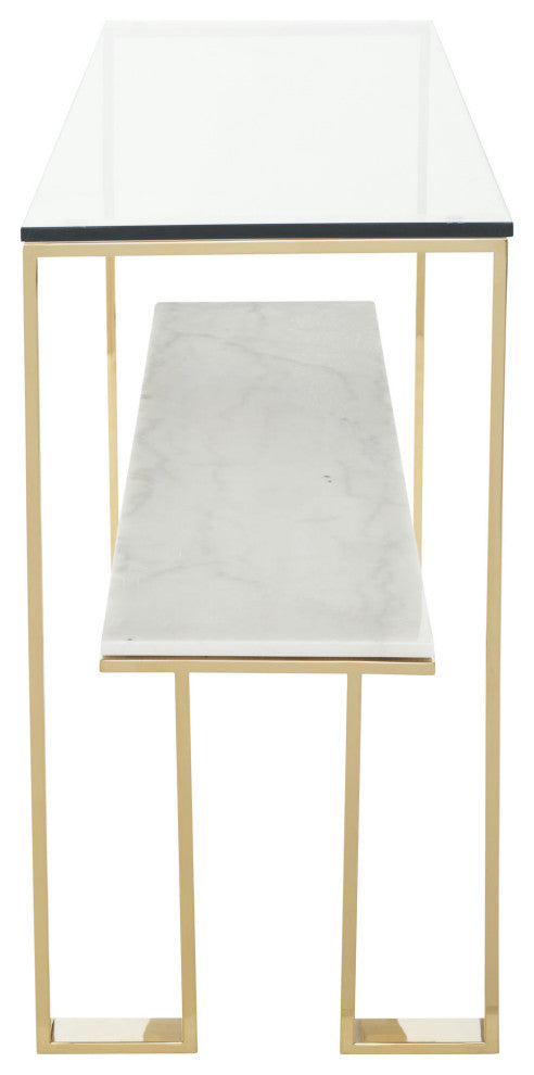 Tierra White Stone Console Table, HGNA518