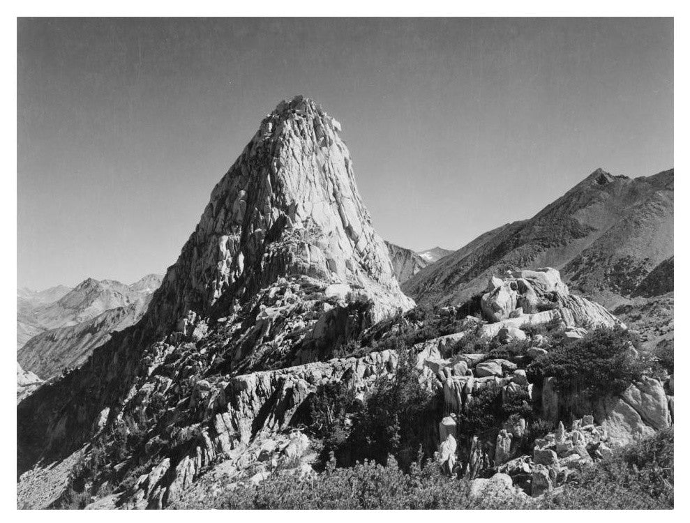 "Fin Dome, Kings River Canyon, 1936" Paper Art, 18"x14"