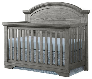 Foundry 56"W Wood Convertible Crib, Pewter