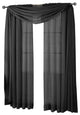 Abri Single Rod Pocket Sheer Curtain Panel, Black, 50"x84"