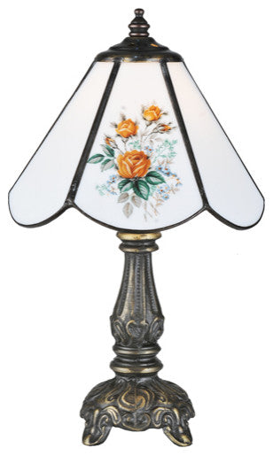 11.5H Rose Bouquet Mini Lamp