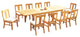 11-Piece Outdoor Teak Dining Set: 122" Rectangle Table, 10 Osbo Armless Chairs