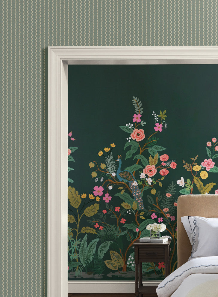 Rickrack Moss Wallpaper