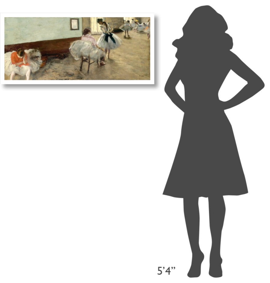 "The Dance Lesson, c. 1879" Digital Paper Print by Edgar Degas, 38"x17"
