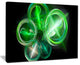 "Green in Black Fractal Desktop Wallpaper" Abstract Digital Canvas Print