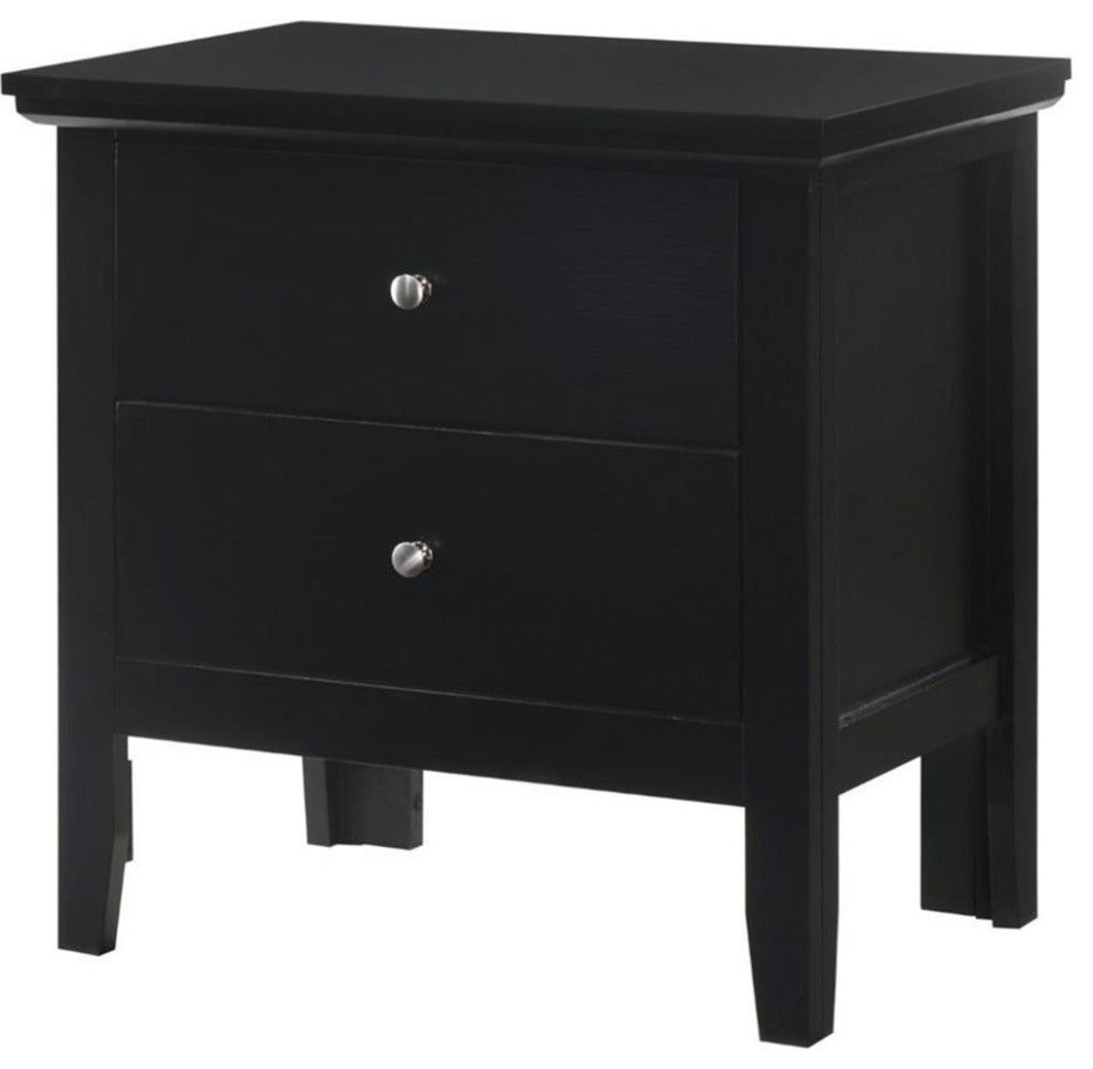 Glory Furniture Primo 2 Drawer Nightstand in Black