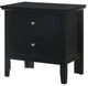 Glory Furniture Primo 2 Drawer Nightstand in Black