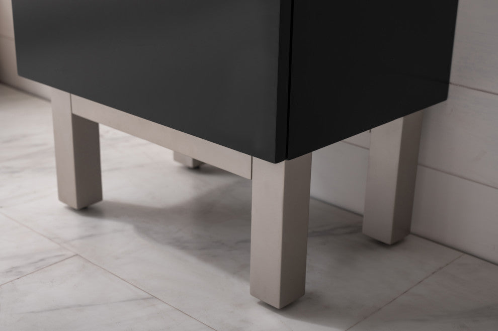 Stella Modern Black 16.5" Single Sink Vanity