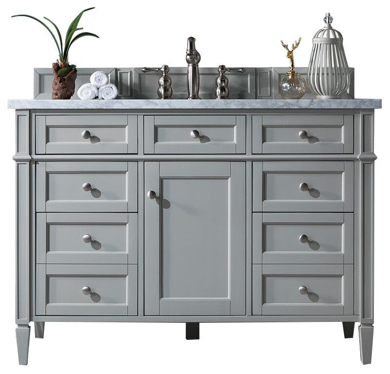 James Martin 650-V48-UGR-3AF 48" Gray Single Vanity w/ Solid Surface Top
