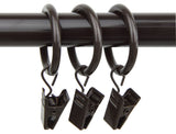 1" Rings With Clips, Set of 10, Cocoa