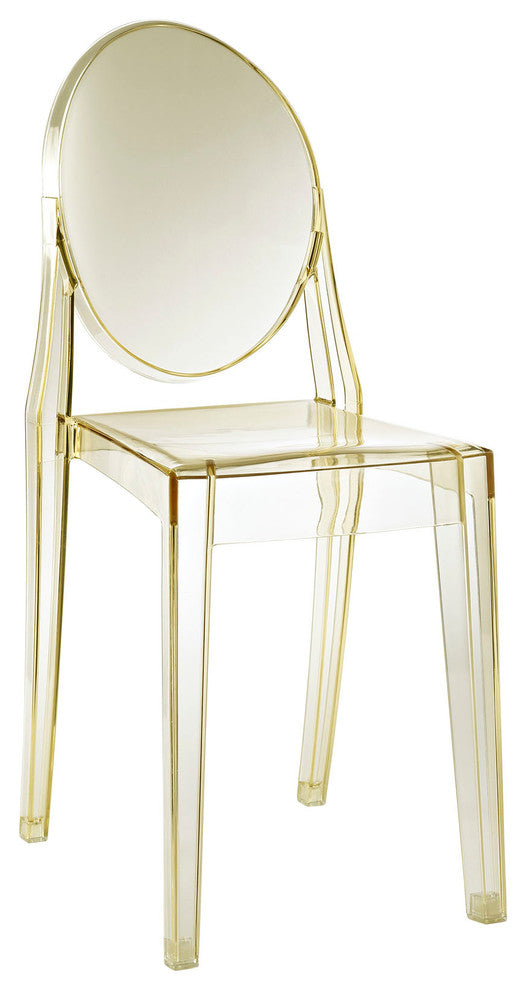 Modern Contemporary Kitchen Dining Side Chair Yellow, Outdoor or Indoor