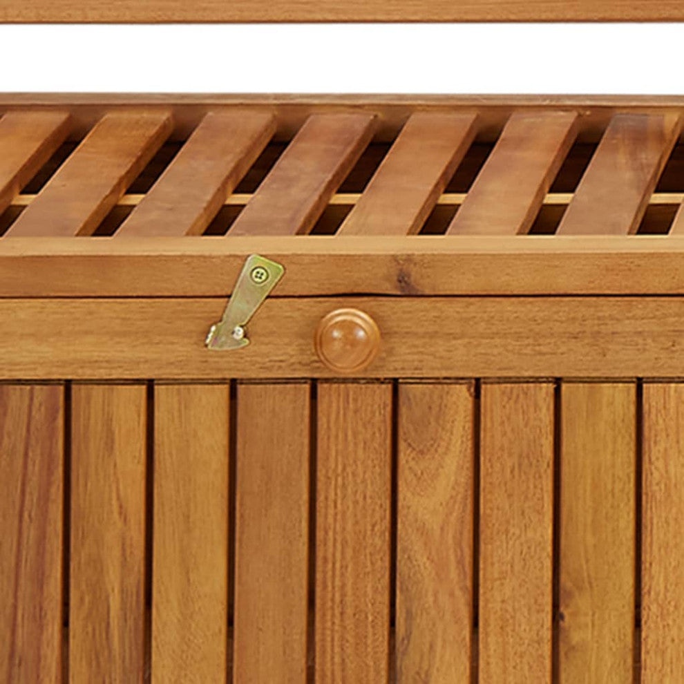 vidaXL Outdoor Storage Bench Deck Box for Patio Furniture Solid Wood Acacia