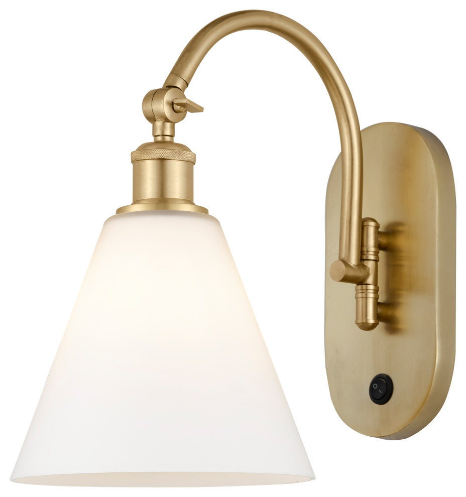 Innovations 518-1W-SG-GBC-81 1 Light 8" Sconce, Satin Gold