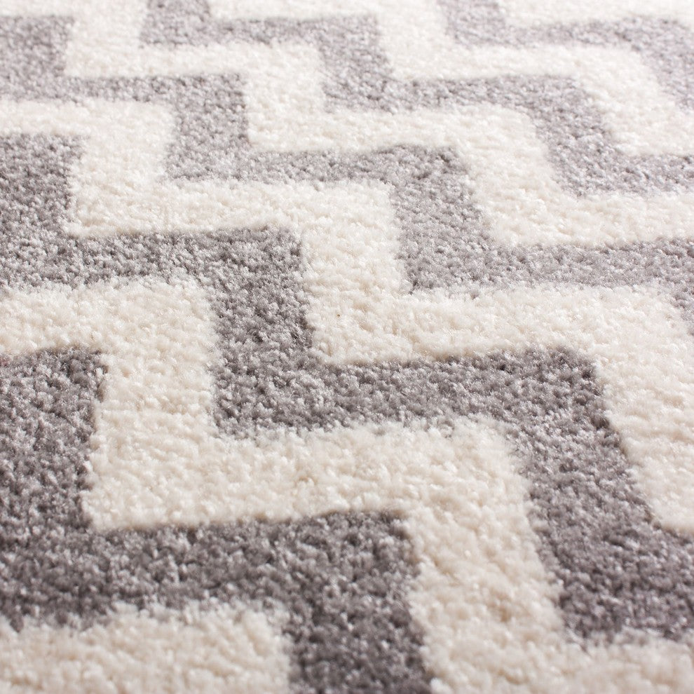 Well Woven Sydney Eli Chevron Area Rug, Gray 7''10''''x10''6"