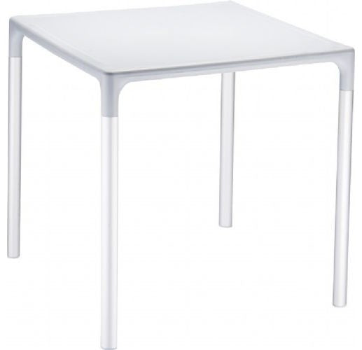 Compamia Mango Outdoor Dining Table With Aluminum Legs, Silver-Gray