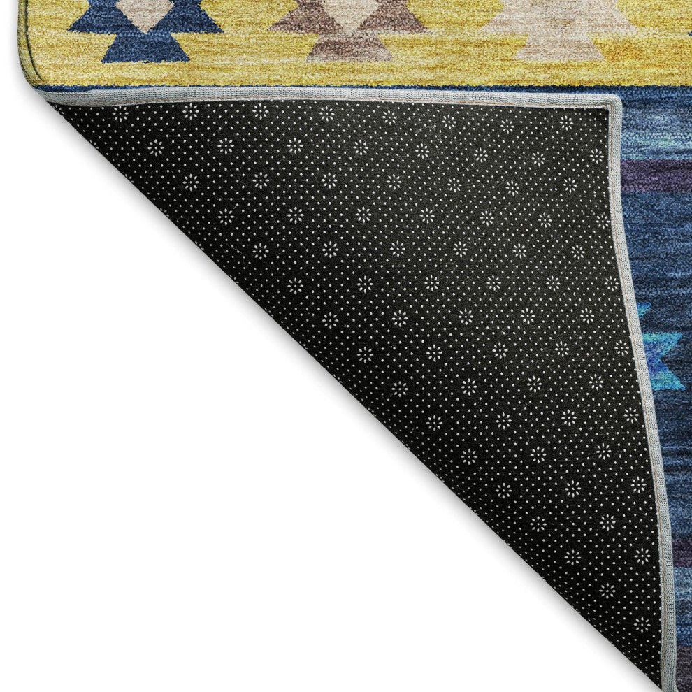 Addison Premium Washable Mayfield AMF179 Blue 5' x 7'6" Rug