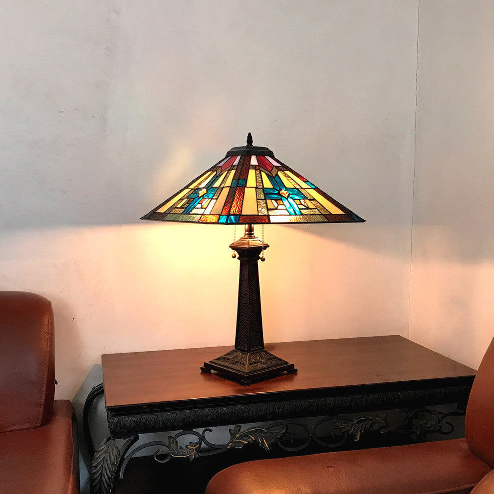 Taite 2-Light Mission Table Lamp 16"
